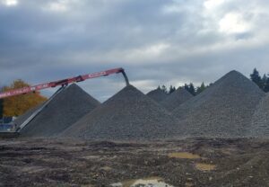 Concrete crushing on site of Tyee High School demo | Ascendent Demolition
